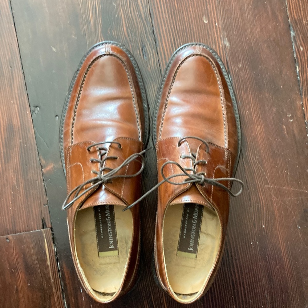 Brown leather handcrafted shoes size 9